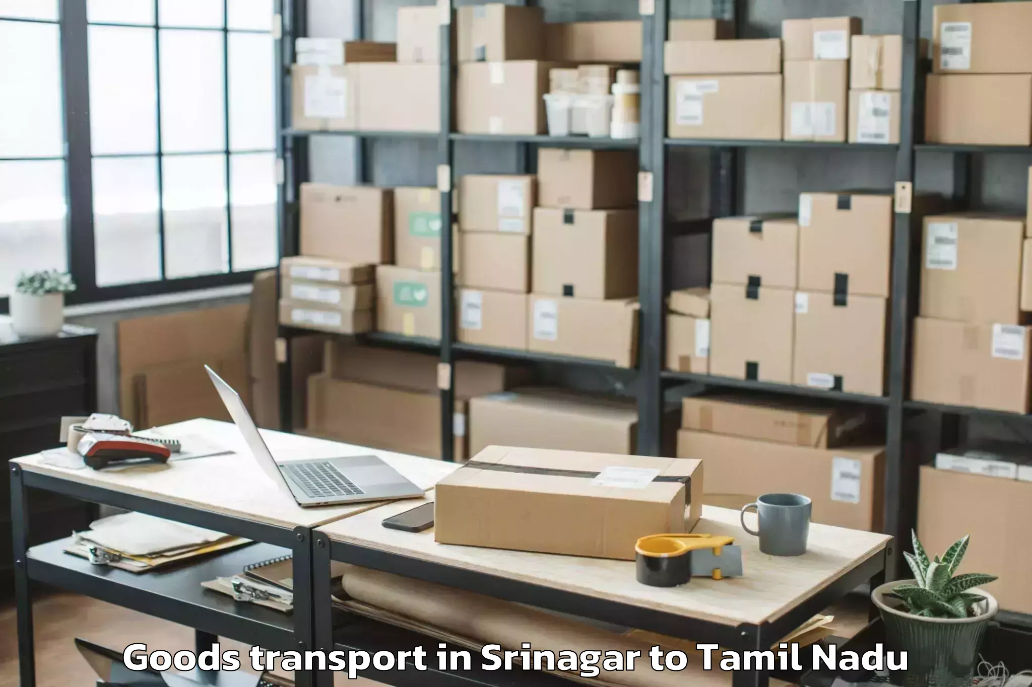 Efficient Srinagar to Chennai Marina Mall Goods Transport